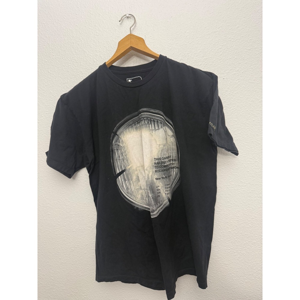 Rocawear Mens XL Black Graphic T-Shirt Cotton Short Sleeve Crewneck Streetwear